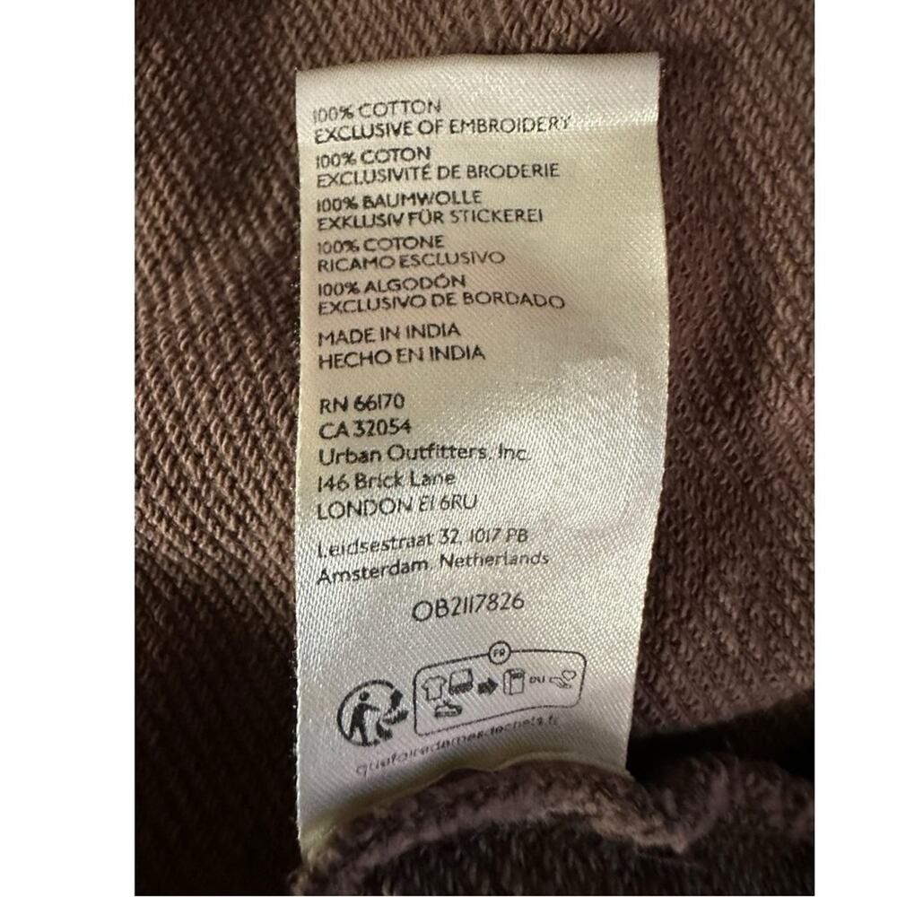 Free People Bohemian Marty Smocked Mini Dress Brown Bear Sweatshirt Tunic Medium - Picture 14 of 15